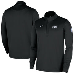 Black Portland Trail Blazers 2025/26 City Edition Remix Authentic Coaches Dri-FIT Half-Zip Top | NBA