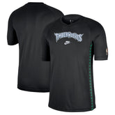 Black Minnesota Timberwolves Classic Edition Hardwood Classics Authentic Game Shooting T-Shirt | NBA