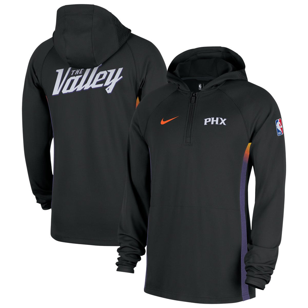 Black Phoenix Suns 2025/26 City Edition Remix Authentic On-Court Quarter-Zip Dri-FIT Hooded Jacket | NBA