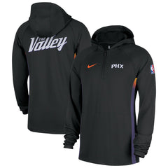 Black Phoenix Suns 2025/26 City Edition Remix Authentic On-Court Quarter-Zip Dri-FIT Hooded Jacket | NBA