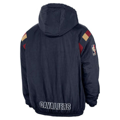 Navy Cleveland Cavaliers Hardwood Classics Therma-FIT Half-Zip Hooded Windbreaker sale | NBA