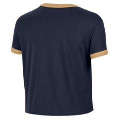 Navy Cleveland Cavaliers Women's Classic Edition Hardwood Classics Essential Vintage Ringer T-Shirt sale | NBA