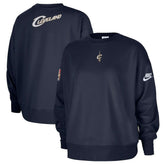 Navy Cleveland Cavaliers Women's Classic Edition Hardwood Classics Premium Phoenix Fleece Sweatshirt sale | NBA