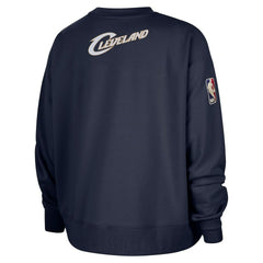 Navy Cleveland Cavaliers Women's Classic Edition Hardwood Classics Premium Phoenix Fleece Sweatshirt sale | NBA