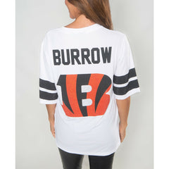 Cincinnati Bengals Joe Burrow Cuce Women's Crystal V-Neck Tunic | NFL Online