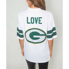 Green Bay Packers Jordan Love Cuce Women's Crystal V-Neck Tunic | NFL Outlet
