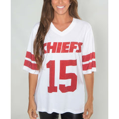 Kansas City Chiefs Cuce Women's Crystal V-Neck Tunic | NFL Near me
