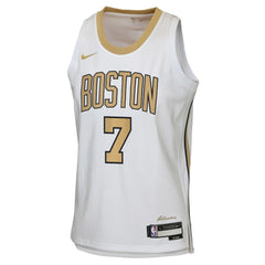 White Jaylen Brown Boston Celtics Youth 2025/26 City Edition Swingman Jersey | NBA