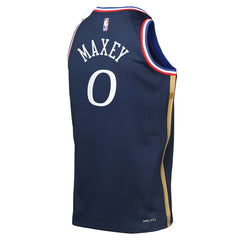Navy Tyrese Maxey Philadelphia 76ers Youth 2025/26 City Edition Swingman Jersey | NBA