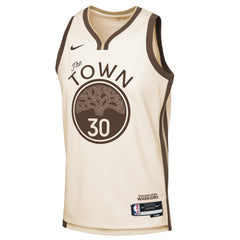 Tan Stephen Curry Golden State Warriors Youth 2025/26 City Edition Swingman Jersey sale | NBA