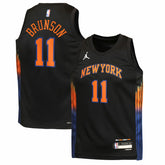 Black Jalen Brunson New York Knicks Jordan Brand Youth Swingman Jersey | NBA