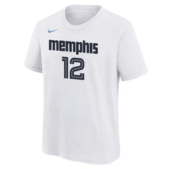 White Ja Morant Memphis Grizzlies Youth 2025/26 City Edition Name & Number T-Shirt | NBA