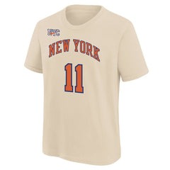Cream Jalen Brunson New York Knicks Youth 2025/26 City Edition Name & Number T-Shirt | NBA