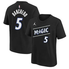 Black Paolo Banchero Orlando Magic Jordan Brand Youth Statement Edition Name & Number T-Shirt | NBA