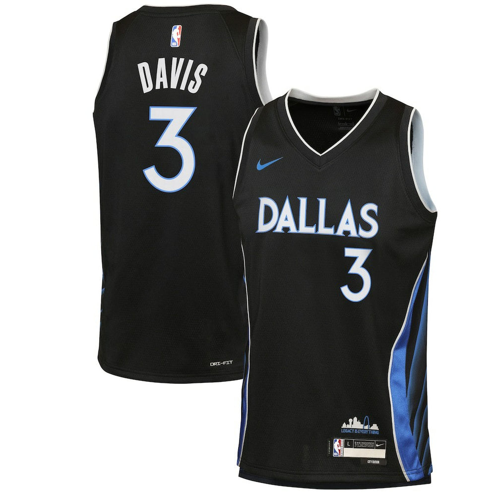 Black Anthony Davis Dallas Mavericks Youth 2025/26 City Edition Swingman Jersey sale | NBA