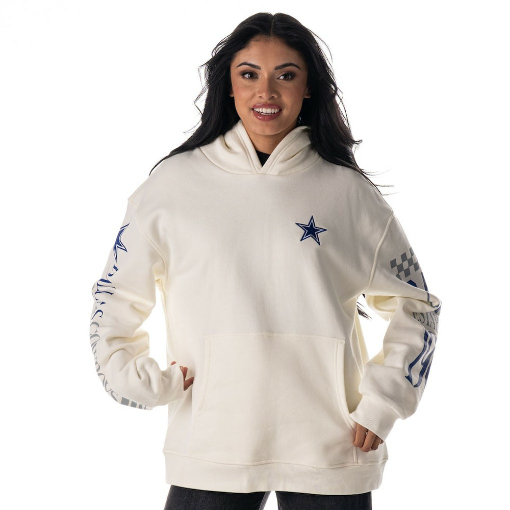 Dallas Cowboys The Wild Collective Unisex Stacked Graphic Sleeve Fleece Hoodie | NFL New