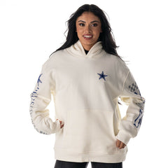 Dallas Cowboys The Wild Collective Unisex Stacked Graphic Sleeve Fleece Hoodie | NFL New
