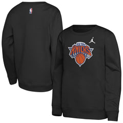 Black New York Knicks Jordan Brand Youth Courtside Statement Edition Sweatshirt | NBA
