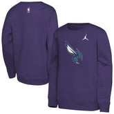 Purple Charlotte Hornets Jordan Brand Youth Courtside Statement Edition Sweatshirt | NBA