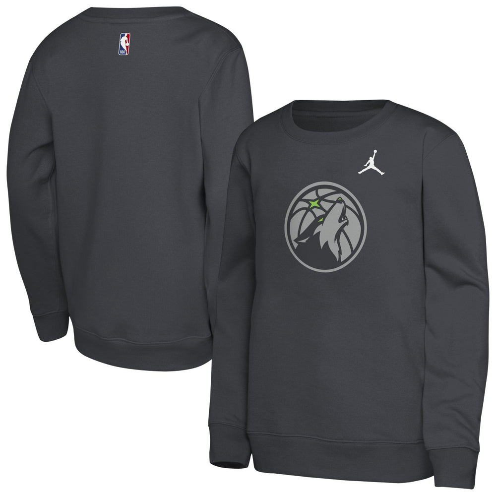 Gray Minnesota Timberwolves Jordan Brand Youth Courtside Statement Edition Sweatshirt | NBA