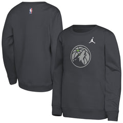 Gray Minnesota Timberwolves Jordan Brand Youth Courtside Statement Edition Sweatshirt | NBA