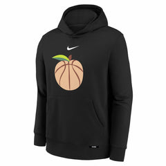 Black Atlanta Hawks Youth 2025/26 City Edition Club Fleece Pullover Hoodie | NBA