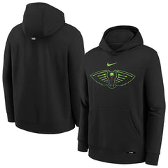 Black New Orleans Pelicans Youth 2025/26 City Edition Club Fleece Pullover Hoodie | NBA