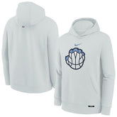 Silver Memphis Grizzlies Youth 2025/26 City Edition Club Fleece Pullover Hoodie | NBA