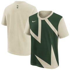 Cream/Hunter Green Milwaukee Bucks Youth 2025/26 City Edition Max90 T-Shirt | NBA