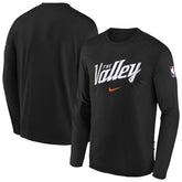 Black Phoenix Suns Youth 2025/26 City Edition Dri-Fit Long Sleeve Game Top | NBA