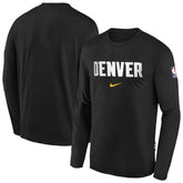 Black Denver Nuggets Youth 2025/26 City Edition Dri-Fit Long Sleeve Game Top sale | NBA