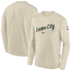 White Milwaukee Bucks Youth 2025/26 City Edition Dri-Fit Long Sleeve Game Top | NBA