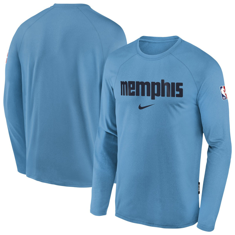 Light Blue Memphis Grizzlies Youth 2025/26 City Edition Dri-Fit Long Sleeve Game Top | NBA