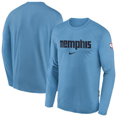 Light Blue Memphis Grizzlies Youth 2025/26 City Edition Dri-Fit Long Sleeve Game Top | NBA