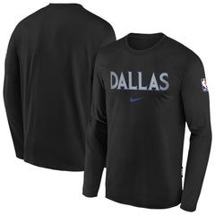 Black Dallas Mavericks Youth 2025/26 City Edition Dri-Fit Long Sleeve Game Top sale | NBA