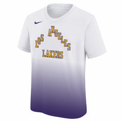 White/Purple Los Angeles Lakers Youth 2025/26 City Edition Max90 T-Shirt | NBA