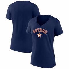 Houston Astros Women's Logo V-Neck T-Shirt - MLB T-shirts