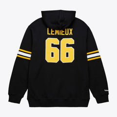 Mario Lemieux Pittsburgh Penguins Mitchell & Ness 1992 Name & Number Premium Pullover Hoodie - NHL Hoodies