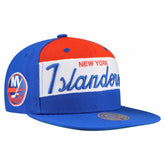 New York Islanders Mitchell & Ness Retro Script Colorblock Snapback Hat - NHL Hats
