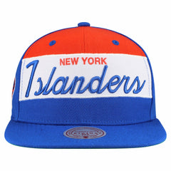 New York Islanders Mitchell & Ness Retro Script Colorblock Snapback Hat - NHL Hats