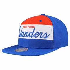 New York Islanders Mitchell & Ness Retro Script Colorblock Snapback Hat - NHL Hats