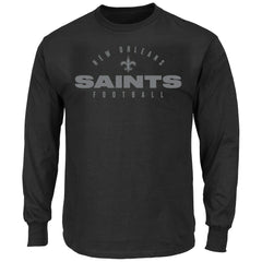 New Orleans Saints Big & Tall Coverage Scheme Long Sleeve T-Shirt | NFL Discount