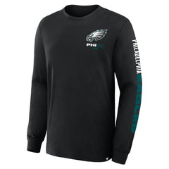 Philadelphia Eagles Big & Tall Clock Management Legacy Long Sleeve T-Shirt | NFL Discount