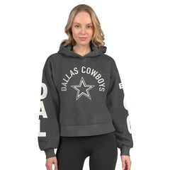 Dallas Cowboys Starter Women's Star Player Cropped Fleece Pullover Hoodie | NFL Hot