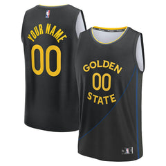 Black Golden State Warriors Youth Fast Break Custom Replica Jersey sale | NBA