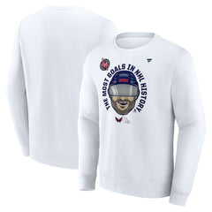 Alexander Ovechkin Washington Capitals Fanatics NHL All-Time Leading Goal Scorer GR8 Caricature Fleece Pullover Sweatshirt - NHL Sweatshirts