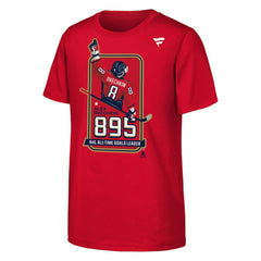 Alexander Ovechkin Washington Capitals Youth NHL All-Time Leading Goal Scorer Locker Room T-Shirt - NHL T-shirts