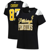 Sidney Crosby Pittsburgh Penguins Fanatics Women's Plus Size Name & Number Scoop Neck T-Shirt - NHL T-shirts