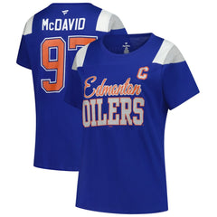 Connor McDavid Edmonton Oilers Fanatics Women's Plus Size Name & Number Scoop Neck T-Shirt - NHL T-shirts