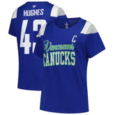 Quinn Hughes Vancouver Canucks Fanatics Women's Plus Size Name & Number Scoop Neck T-Shirt - NHL T-shirts